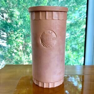 Vintage Italian Terracotta Wine Cooler with Lid – Vino Fresco Italy